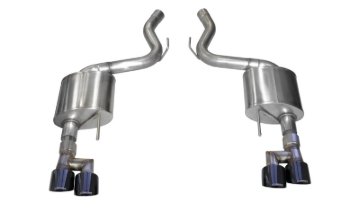 Picture of Corsa 18-19 Ford Mustang 5.0L 3in Touring Axle-Back Dual Rear Exit w/ 4in Black PVD Pro-Seri