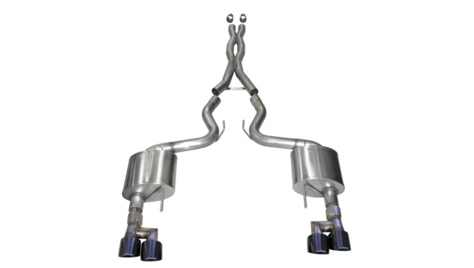 Picture of Corsa 18-23 Ford Mustang 5.0L V8 3in Xtreme Cat-Back Dual Rear Exit w/ 4in Black PVD Pro-Series Tips
