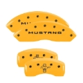 Picture of MGP 4 Caliper Covers Engraved Front Mustang Rear Bar & Pony Yellow Finish Blk Char 2004 Ford Mustang