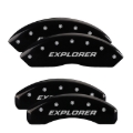 Picture of MGP 4 Caliper Covers Engraved Front & Rear Explorer/2011 Black Finish Silver Char 2010 Ford Explorer