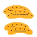 Picture of MGP 4 Caliper Covers Engraved Front & Rear Explorer Yellow Finish Black Char 2006 Ford Explorer