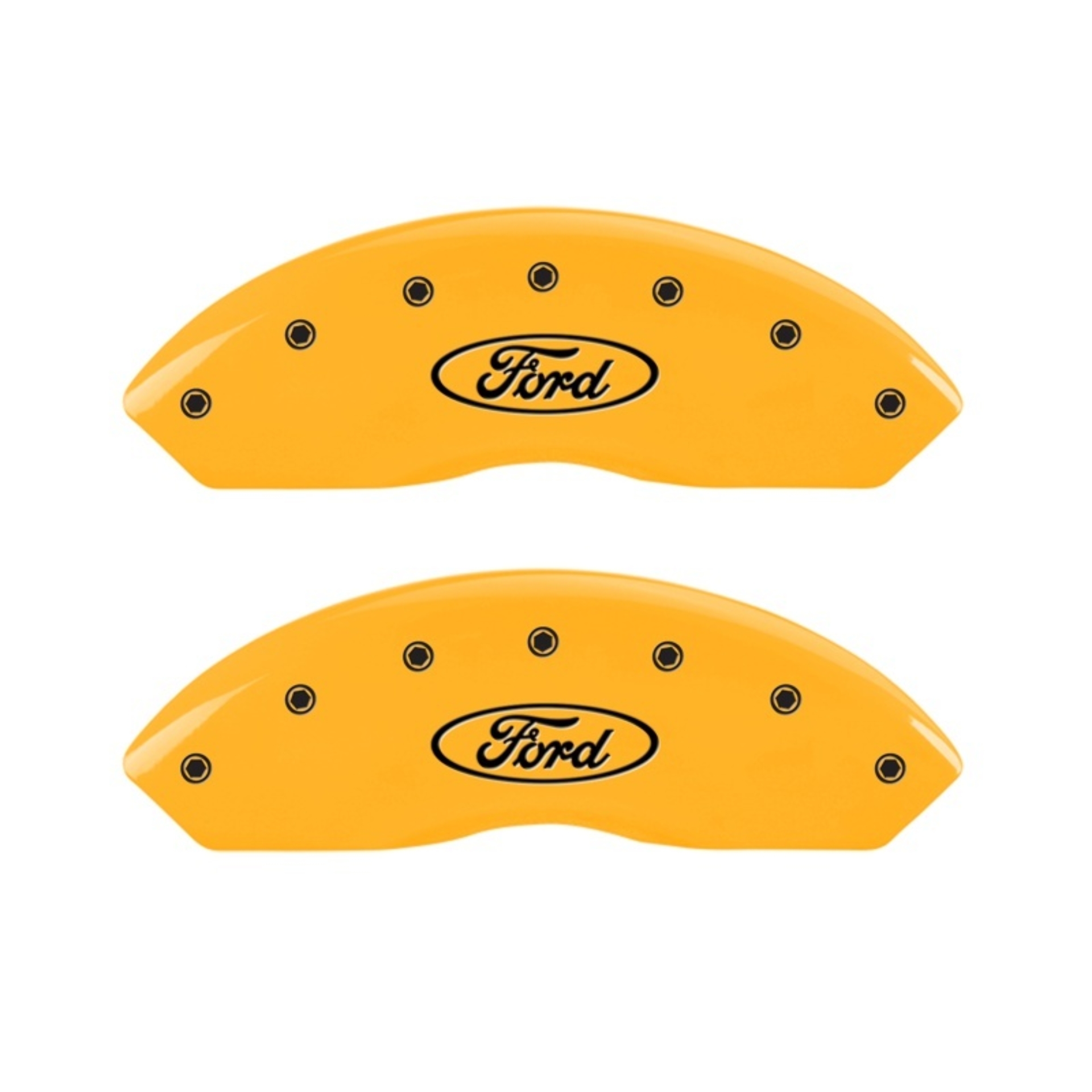 Picture of MGP 2 Caliper Covers Engraved Front Oval Logo/Ford Yellow Finish Blk Char 2011 Ford Focus