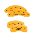 Picture of MGP 4 Caliper Covers Engraved Front Mustang Rear Sn95/Gt Yellow Finish Black Char 1997 Ford Mustang