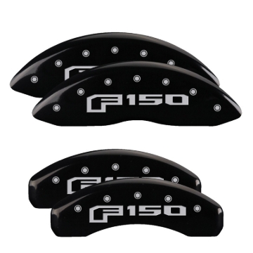 Picture of MGP 4 Caliper Covers Engraved F & R Oval Logo/Ford Black Finish Silver Char 2018 Ford Expedition