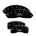 Picture of MGP 4 Caliper Covers Engraved Front & Rear Oval Logo/Ford Black Finish Silver Char 2017 Ford Fusion
