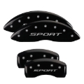 Picture of MGP 4 Caliper Covers Engraved Front & Rear 2015/Sport Black Finish Silver Char 2017 Ford Fusion