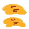 Picture of MGP 4 Caliper Covers Engraved Front & Rear No Bolts/St Yellow Finish Black Char 2018 Ford Fusion