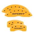 Picture of MGP 4 Caliper Covers Engraved Front & Rear 2015/Sport Yellow Finish Black Char 2017 Ford Fusion