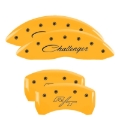 Picture of MGP 4 Caliper Covers Engraved Front Challenger Rear RT Yellow Finish Black Char 2006 Dodge Charger