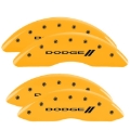 Picture of MGP 4 Caliper Covers Engraved F & R Stripes/Dodge Yellow Finish Black Char 2010 Dodge Ram 3500