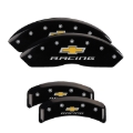 Picture of MGP 4 Caliper Covers Engraved F & R Chevy Racing Black Finish Silver Char 1988 Chevrolet Corvette