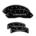 Picture of MGP 4 Caliper Covers Engraved F & R C4/Corvette Black Finish Silver Char 1988 Chevrolet Corvette