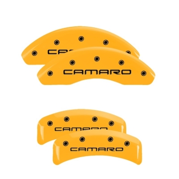 Picture of MGP 4 Caliper Covers Engraved F & R Gen 4/Camaro Yellow Finish Black Char 1997 Chevrolet Camaro