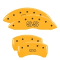 Picture of MGP 4 Caliper Covers Engraved Front & Rear Classic/SS Yellow Finish Black Char 2000 Chevrolet Camaro