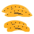Picture of MGP 4 Caliper Covers Engraved Front & Rear Ssr Yellow Finish Black Char 2004 Chevrolet SSR