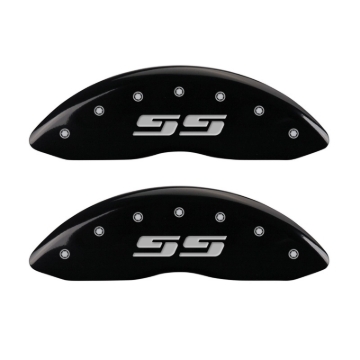 Picture of MGP 2 Caliper Covers Eng Front Silverado SS Black Finish Sil Char 2008 Chevy Silverado 1500