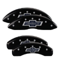 Picture of MGP 4 Caliper Covers Engraved F & R 100 Anniversary Black Finish Silver Char 2019 Chevrolet Suburban