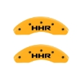 Picture of MGP 2 Caliper Covers Engraved Front & Rear HHR Yellow Finish Black Char 2010 Chevy HHR