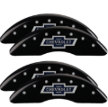 Picture of MGP 4 Caliper Covers Engraved F & R 100th Anniv Black Finish Silver Char 2019 Chevy Silverado 3500HD