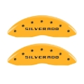 Picture of MGP 2 Caliper Covers Eng Front Silverado Yellow Finish Blk Char 05 Chevy Silverado 1500