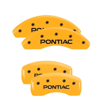 Picture of MGP 4 Caliper Covers Engraved Front & Rear Pontiac Yellow Finish Black Char 2002 Pontiac Grand Prix