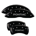 Picture of MGP 4 Caliper Covers Engraved Front & Rear Pontiac Black Finish Silver Char 2008 Pontiac G8