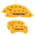 Picture of MGP 4 Caliper Covers Engraved Front & Rear Pontiac Yellow Finish Black Char 2001 Pontiac Firebird