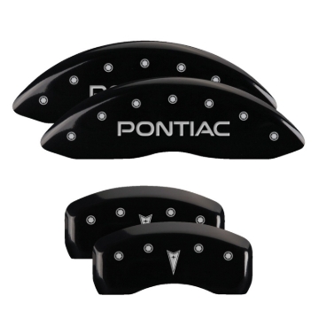 Picture of MGP 4 Caliper Covers Engraved Front Pontiac Rear Arrow Black Finish Sil Char 2004 Pontiac Bonneville