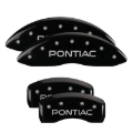Picture of MGP 4 Caliper Covers Engraved Front & Rear Pontiac Black Finish Silver Char 2004 Pontiac GTO