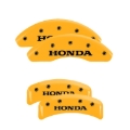 Picture of MGP 4 Caliper Covers Engraved Front & Rear Honda Yellow Finish Black Char 2003 Honda Element