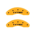 Picture of MGP 2 Caliper Covers Engraved Front I-Vtec Yellow Finish Black Characters 2009 Honda Civic