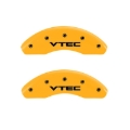 Picture of MGP 2 Caliper Covers Engraved Front Vtech Yellow Finish Black Characters 2009 Honda Civic