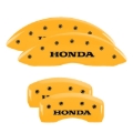 Picture of MGP 4 Caliper Covers Engraved Front & Rear Honda Yellow Finish Black Char 2009 Honda Ridgeline