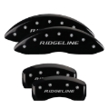 Picture of MGP 4 Caliper Covers Engraved Front & Rear Ridgeline Black Finish Silver Char 2019 Honda Ridgeline