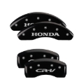Picture of MGP 4 Caliper Covers Engraved Front Honda Rear CR-V Black Finish Silver Char 2018 Honda CR-V