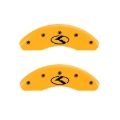 Picture of MGP 2 Caliper Covers Engraved Front Circle K/Kia Yellow Finish Black Char 2018 Kia Rio
