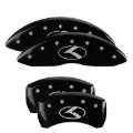 Picture of MGP 4 Caliper Covers Engraved Front & Rear Circle K/Kia Black Finish Silver Char 2018 Kia Stinger