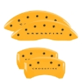 Picture of MGP 4 Caliper Covers Engraved F & R Crossfire Yellow Finish Black Char 2005 Chrysler Crossfire