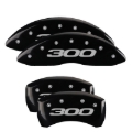 Picture of MGP 4 Caliper Covers Engraved Front & Rear 300/2017 Black Finish Silver Char 2014 Chrysler 300