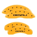 Picture of MGP 4 Caliper Covers Engraved Front & Rear Denali Yellow Finish Black Char 2009 GMC Envoy