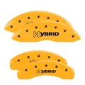 Picture of MGP 4 Caliper Covers Engraved Front & Rear Gm Style/Hybrid Yellow Finish Black Char 2009 GMC Envoy