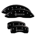 Picture of MGP 4 Caliper Covers Engraved Front & Rear Lincoln Black Finish Silver Char 2017 Lincoln Continental