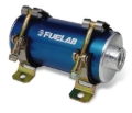 Picture of Fuelab Prodigy Reduced Size Carb In-Line Fuel Pump w/Internal Bypass - 800 HP - Blue
