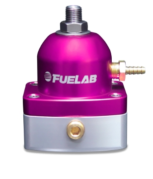 Picture of Fuelab 515 EFI Adjustable FPR 25-90 PSI (2) -6AN In (1) -6AN Return - Purple