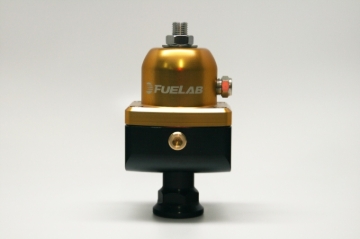 Picture of Fuelab 555 Carb Adjustable FPR Blocking 4-12 PSI (1) -8AN In (2) -8AN Out - Gold