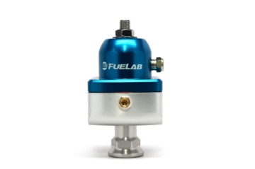 Picture of Fuelab 555 Carb Adjustable FPR Blocking 1-3 PSI (1) -8AN In (2) -8AN Out - Blue