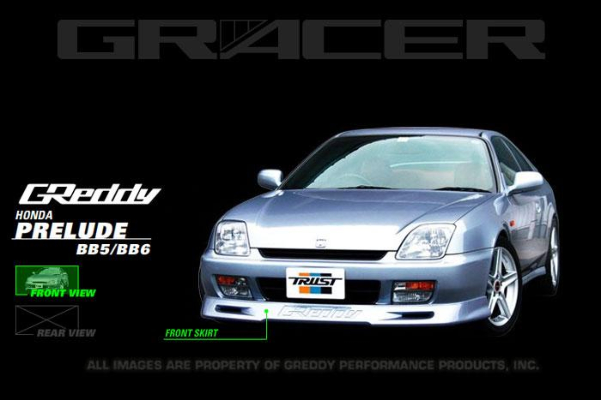 Picture of GReddy 97-01 Honda Prelude Urethane Front Lip Spoiler ** Must ask/call to order**
