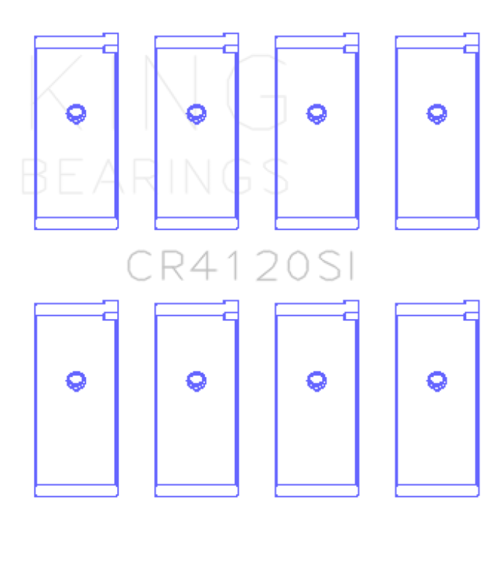 Picture of King Engine Bearings Mitsubishi 4G63/64 DOHC (Size +0.5) Rod Bearing Set