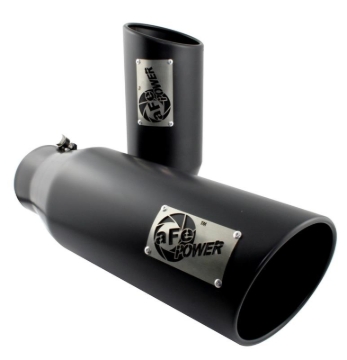 Picture of aFe MACHForce XP Exhausts Tips SS-304 EXH Tip 3In x 4Out x 12L Sgl-Ang Weld On