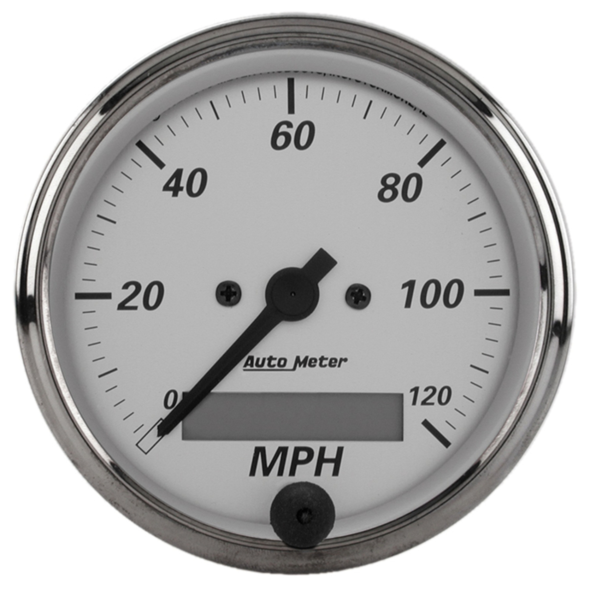 Picture of Autometer American Platinum 3-1/8in 0-120mph Electronic In-Dash Programmable Speedometer
